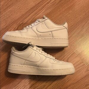Nike White Low-Top Leather Sneakers